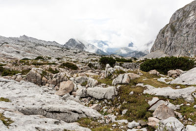 Steinernes meer, mountain landscape in bavaria, germany and austria in autumn