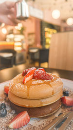Close-up of cake on table