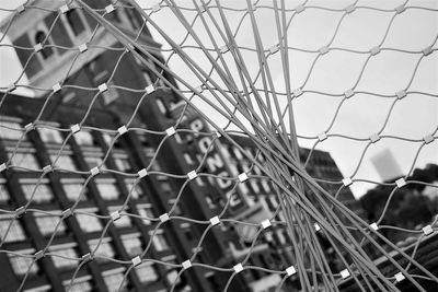 Close-up of soccer field against sky
