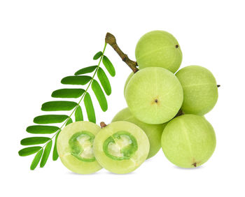 Close-up of apple against white background