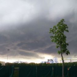 Cloudy sky at sunset