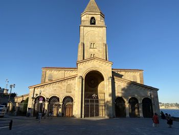 View of historic building against clear sky