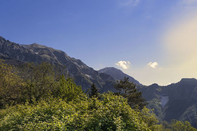 Overview of some peaks of the apuan alps in tuscany