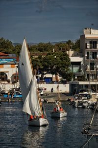 Boats in sea