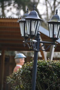 Close-up of street light