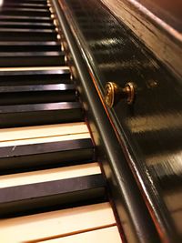 Close-up of piano keys