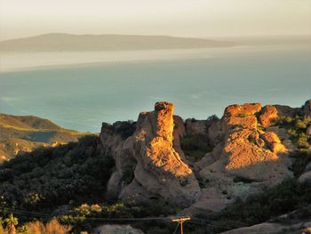 Rock formations on mountain