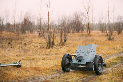 Car on field