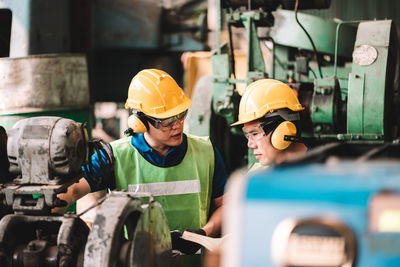 People working in factory