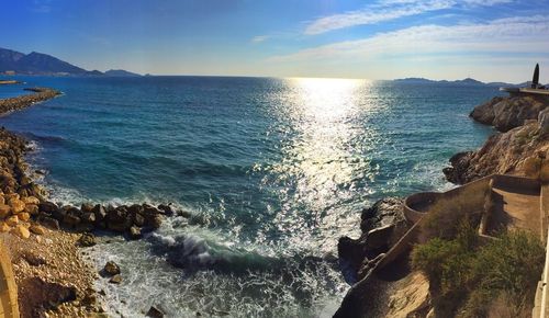 Scenic view of sea against sky