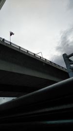 Low angle view of bridge against sky