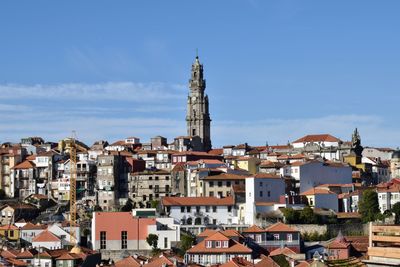 View of buildings in city against sky