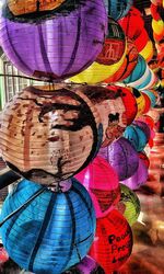 Close-up of multi colored for sale in market