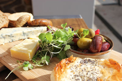 Close-up of food on table