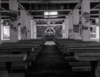 View of statues in temple