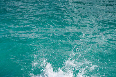 High angle view of swimming pool in sea