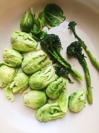 High angle view of vegetables