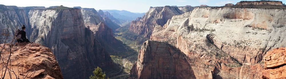 Panoramic view of mountain range