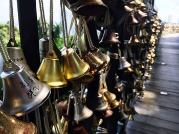 Close-up of metallic objects