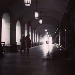 Full length of woman in corridor