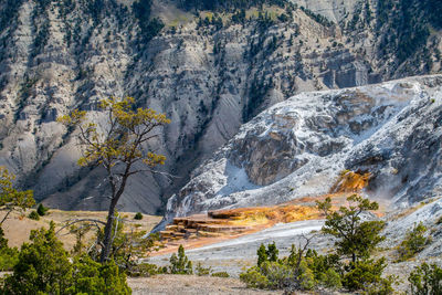 Scenic view of landscape and mountains