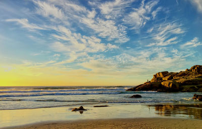 Scenic beach sunset 