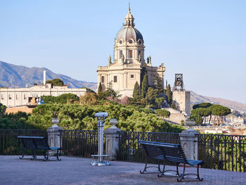View of building with city in background