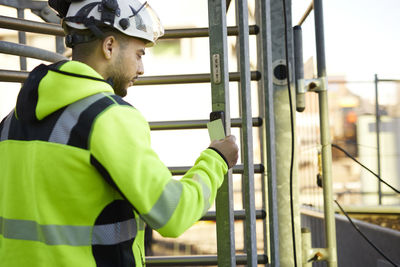 Worker at building site