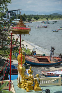 Boats in sea