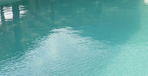 High angle view of swimming pool in sea