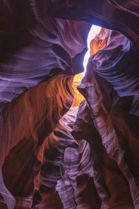 Inside of antelope canyon, color and textures