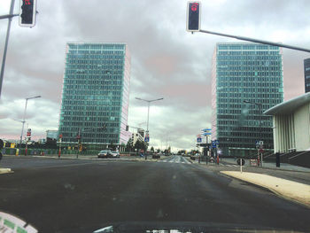 Road against cloudy sky