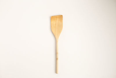 High angle view of bread against white background