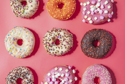 Full frame shot of donuts