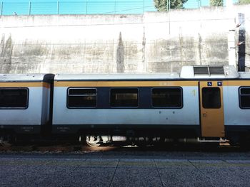 Train on road