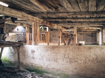 Interior of abandoned building