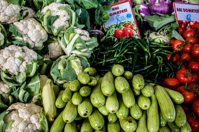 Full frame shot of vegetables for sale at market stall