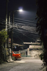 Illuminated city at night