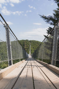 Low angle view of bridge against sky