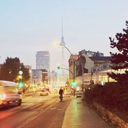 City street at dusk