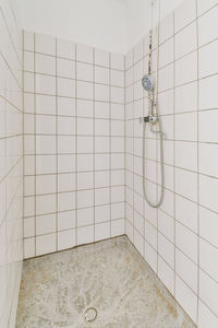 High angle view of shower