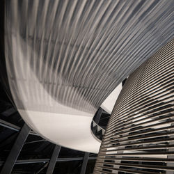 Low angle view of spiral staircase