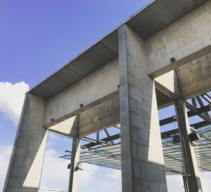 Low angle view of bridge against sky