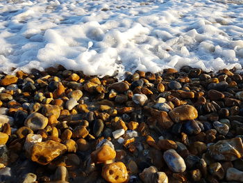 Pebbles on beach