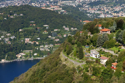 Built structures on countryside landscape