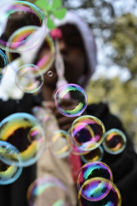 Close-up of bubbles