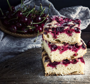 Close-up of cake on table