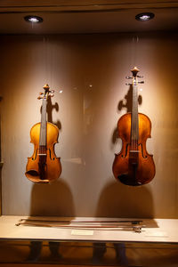 Close-up of violin