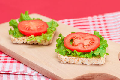 Close-up of food on table
