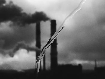 Close-up of water against sky